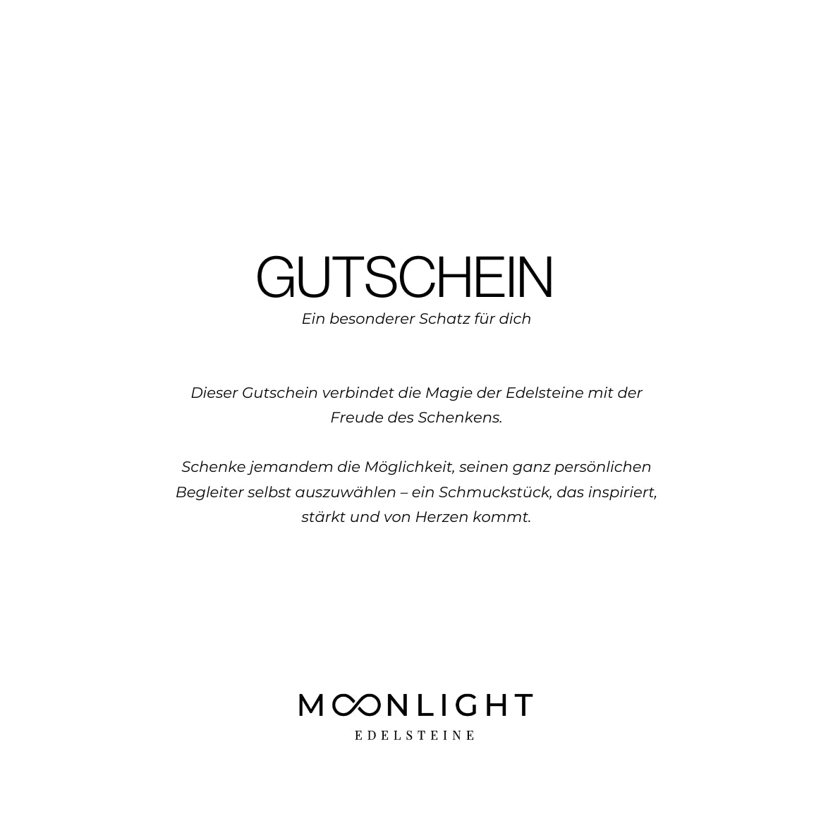 MOONLIGHT Edelsteine Gutschein