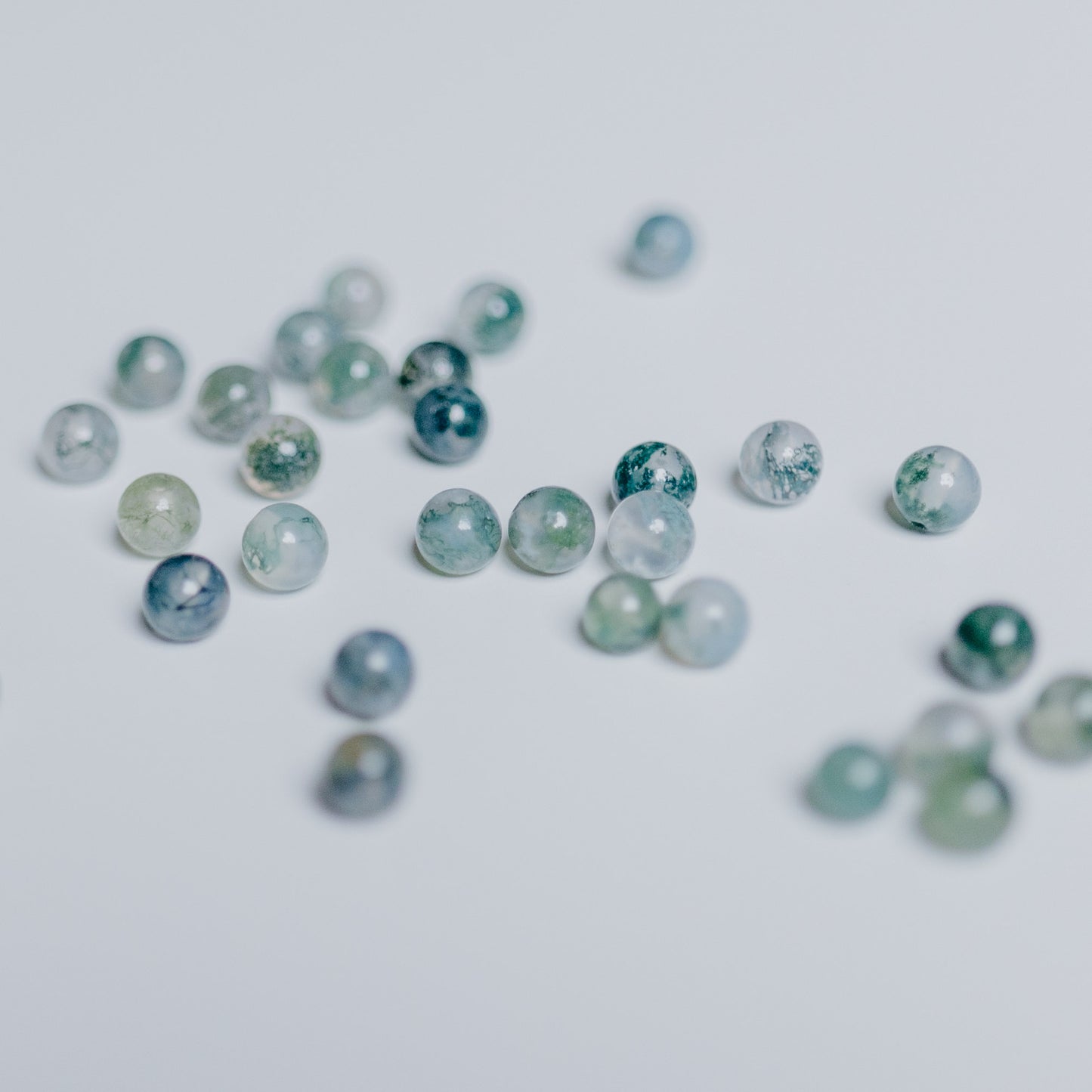 Moosachat - Perle - 4mm - rund