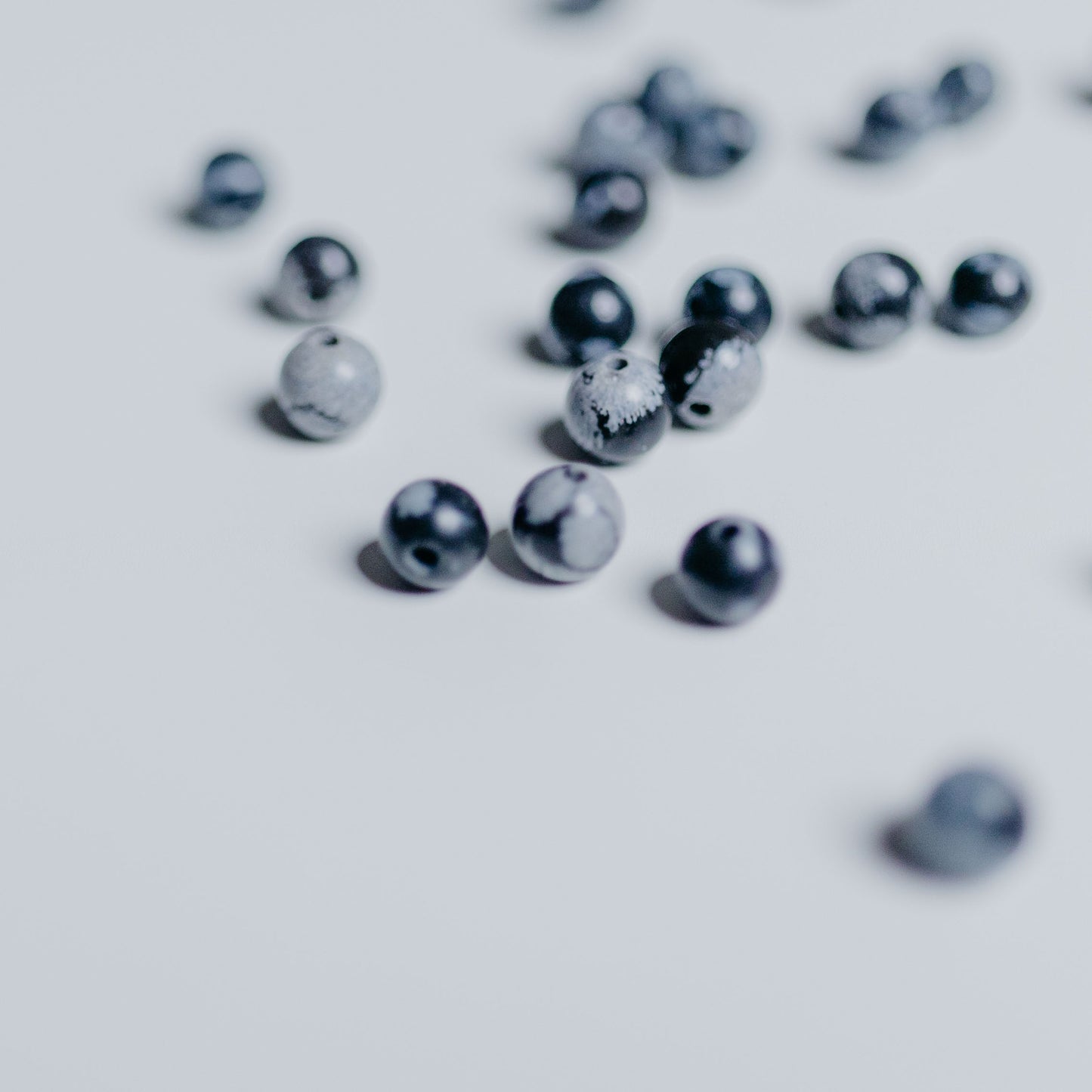 Schneeflockenobsidian - Perle - 4mm - rund