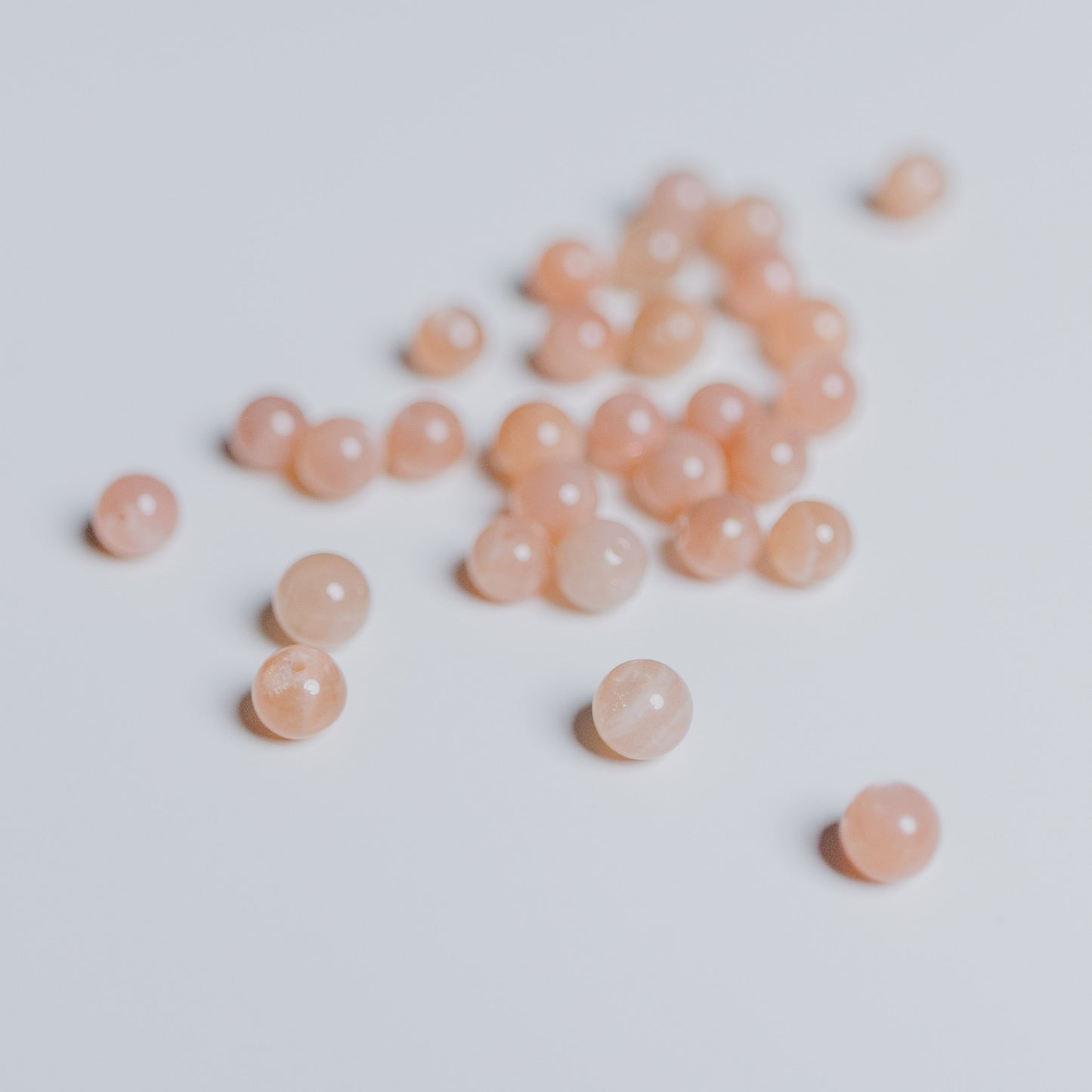 Mondstein rosé - Perle - 6mm - rund