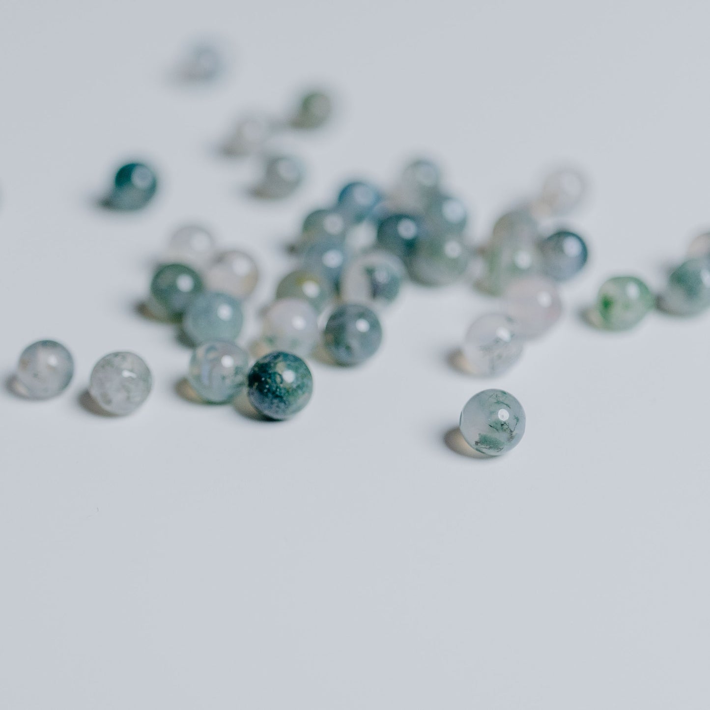 Moosachat - Perle - 6mm - rund