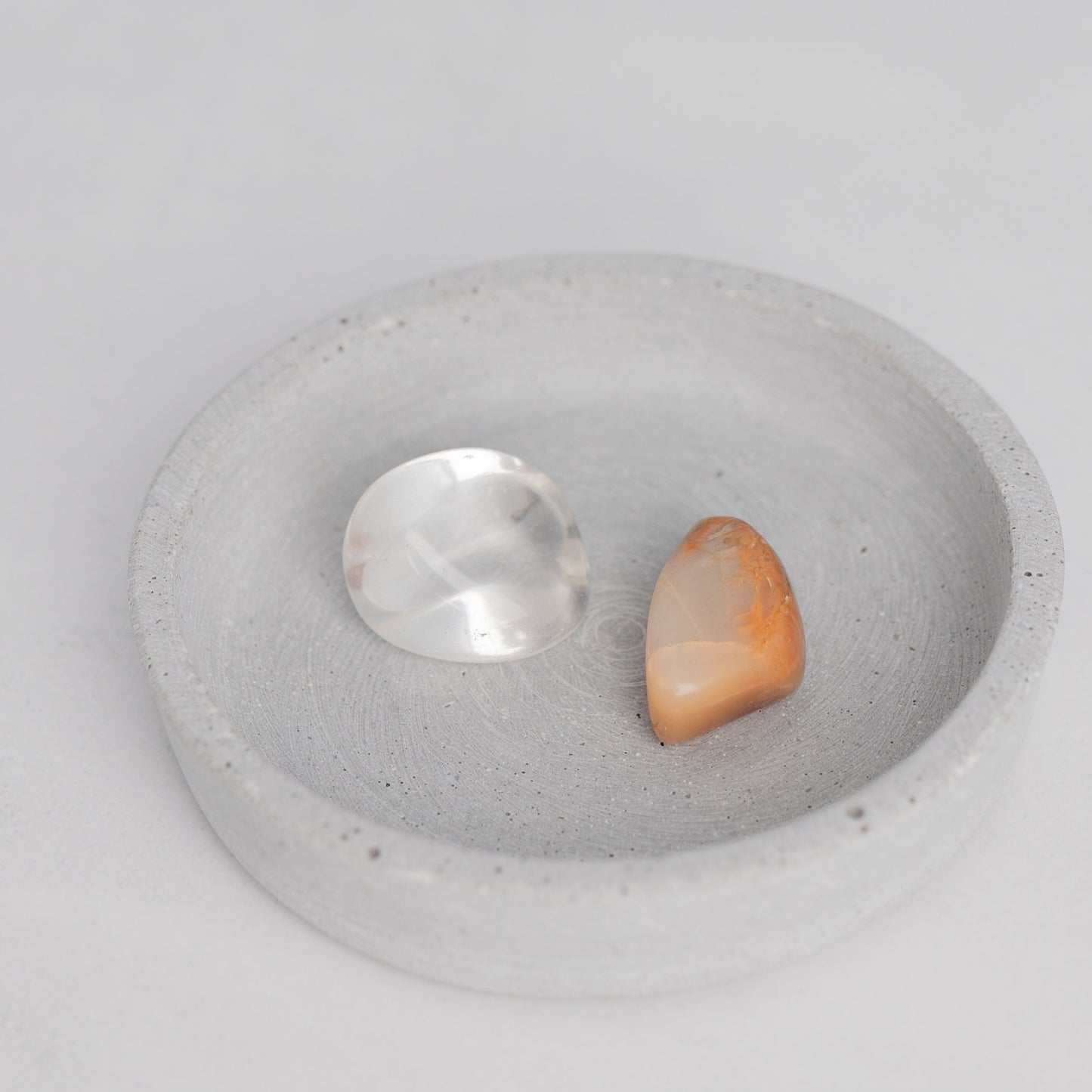 Trommelstein Set Zurück zu dir – Bergkristall & Mondstein für Klarheit, Intuition & innere Balance.