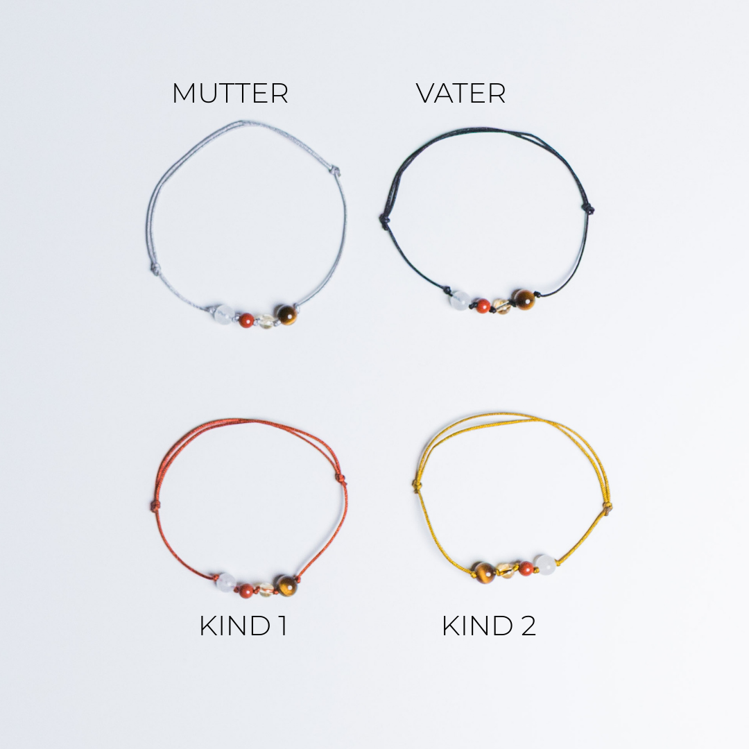 Familienband - 2 KINDER - ZART - SET (4 Armbänder)