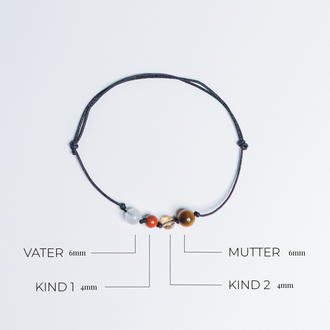 Familienband - 2 KINDER - ZART - SET (4 Armbänder)