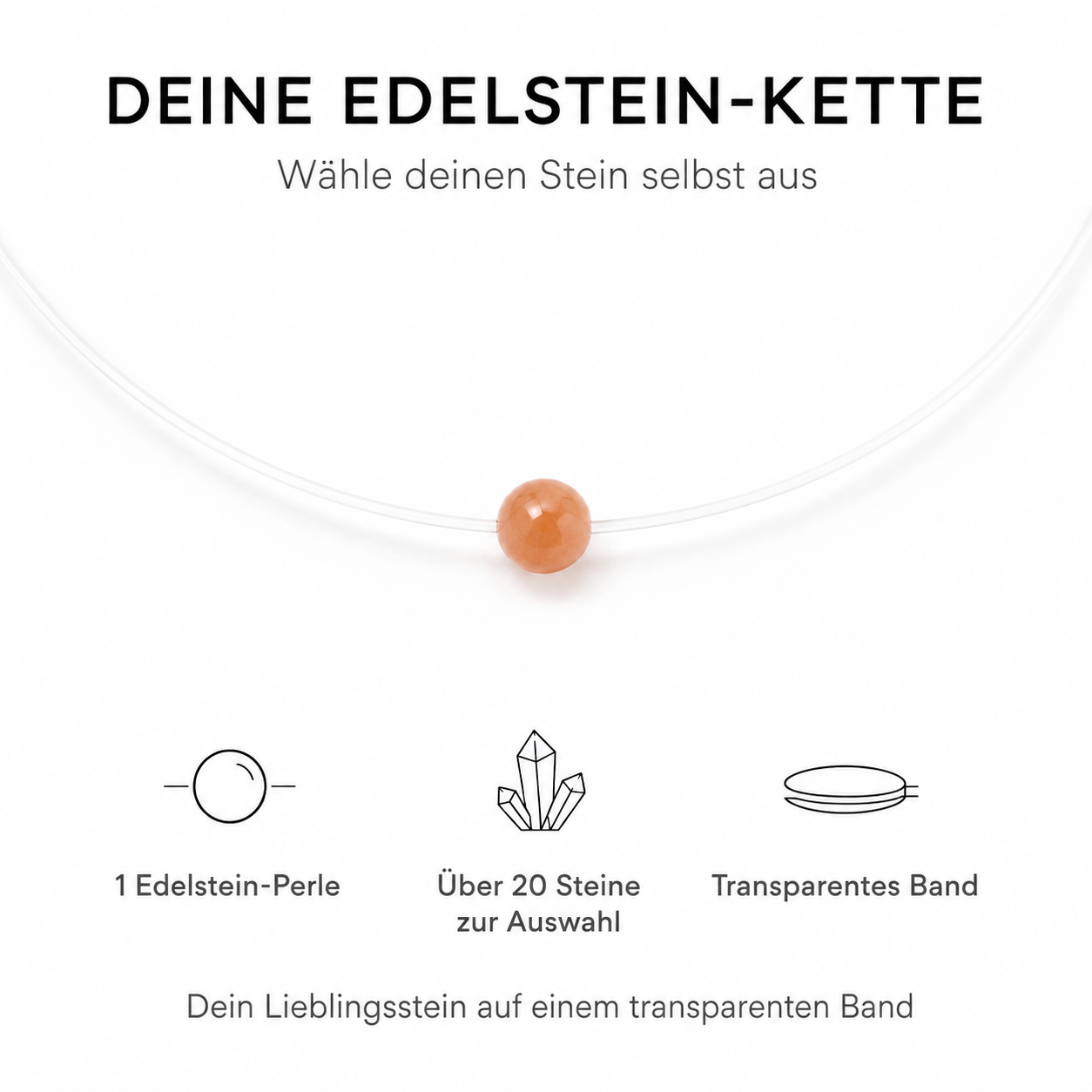 DEIN EDELSTEIN - ZART - Kette
