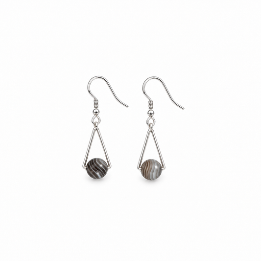 Ohrring - MONTARA - Botswana Achat