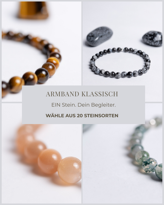 Armband mit 6 mm Edelsteinperlen – du wählst deine Steinsorte. Handgefertigt & einzigartig – Moonlight Edelsteine
