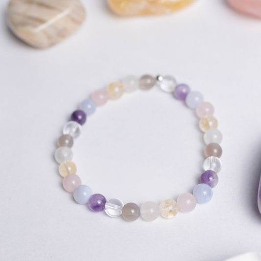 Chakra Armband mit 6mm Perlen – handgefertigter Schmuck mit 7 Edelsteinen zur Unterstützung von Energiezentren und innerem Gleichgewicht