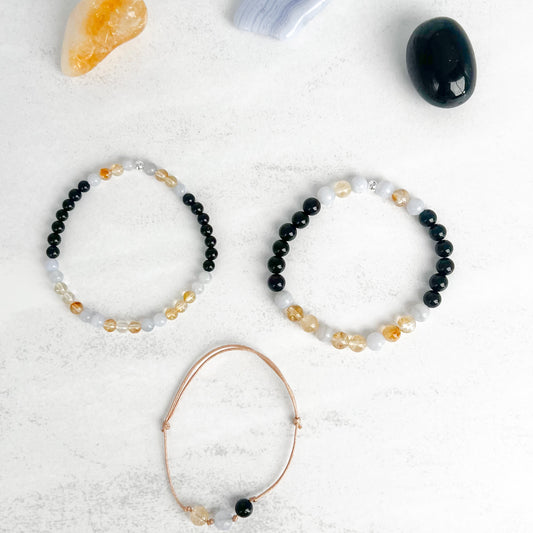 Human Design Armband für Manifestoren – handgefertigt mit Edelsteinperlen, energetischer Schmuck für Klarheit & Selbstbestimmung