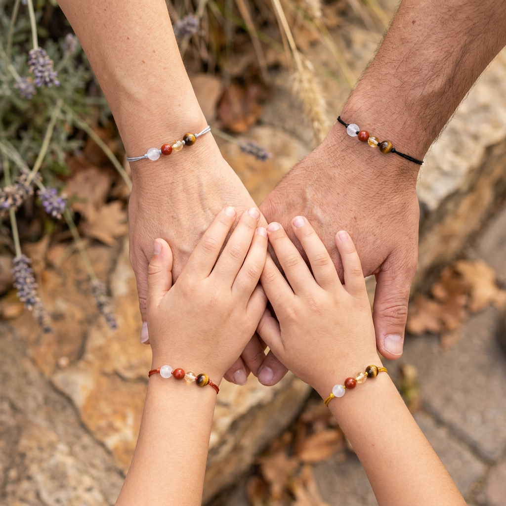 Familienband - 2 KINDER - ZART - SET (4 Armbänder)