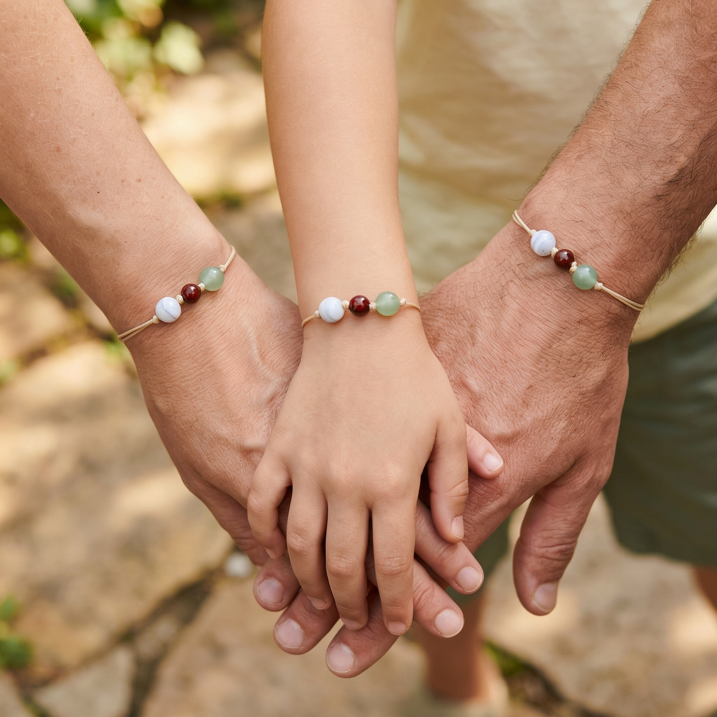 Familienband -  1 KIND - ZART - SET (3 Armbänder)