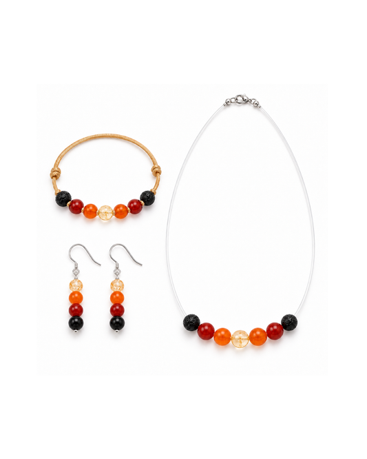 MUTAUSBRUCH - ZART Set - Armband, Kette, Ohrring