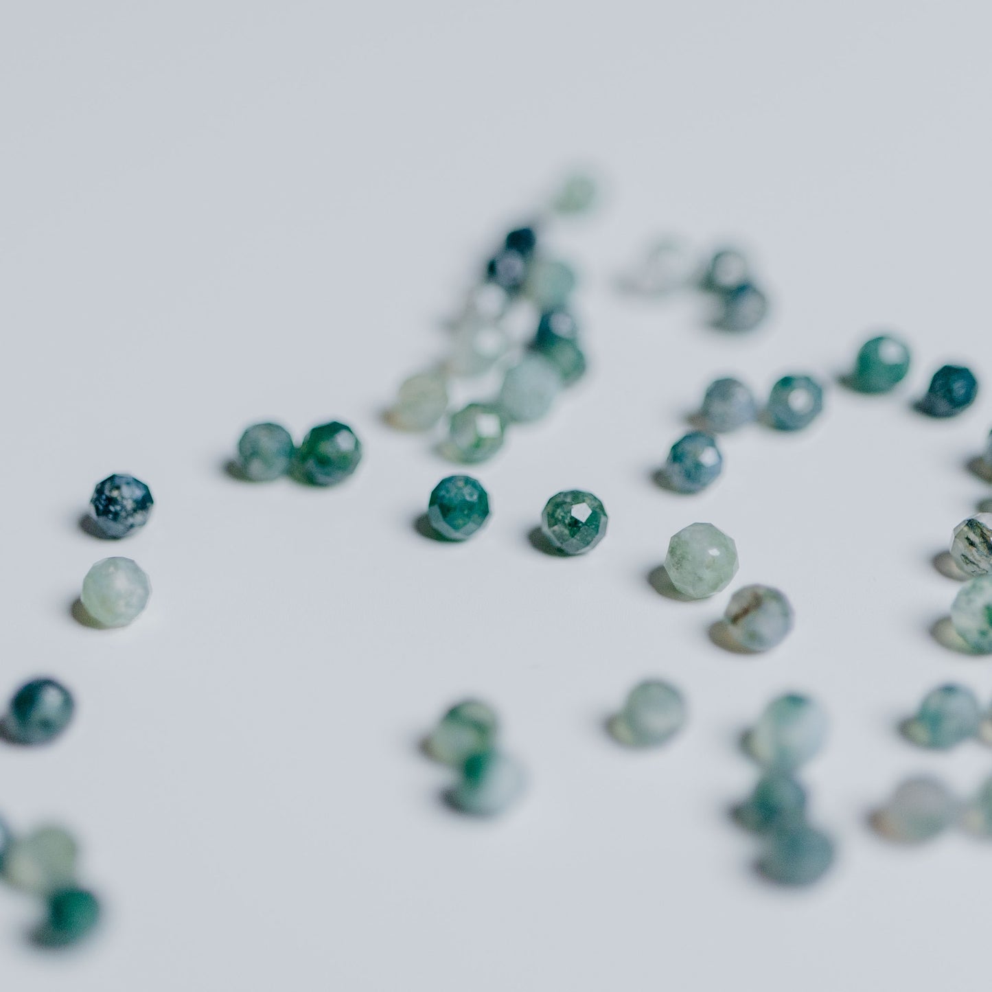 Moosachat - Perle - 4mm - facettet