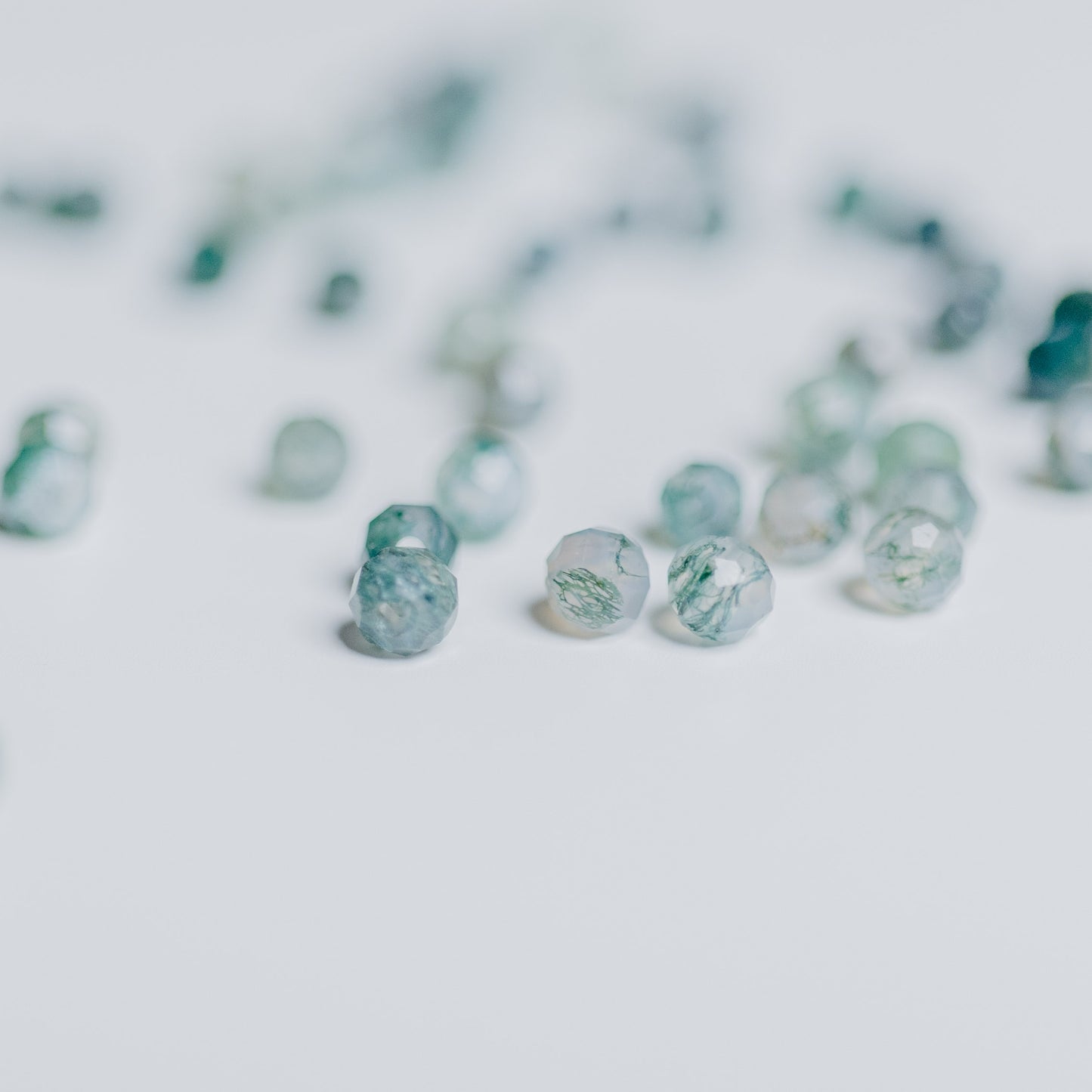 Moosachat - Perle - 4mm - facettet