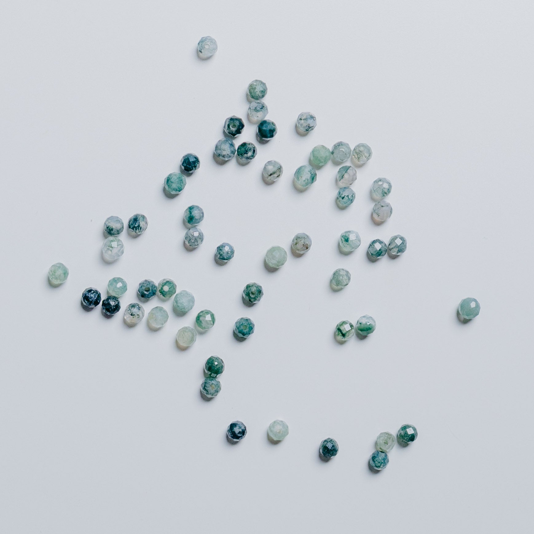 Moosachat - Perle - 4mm - facettet