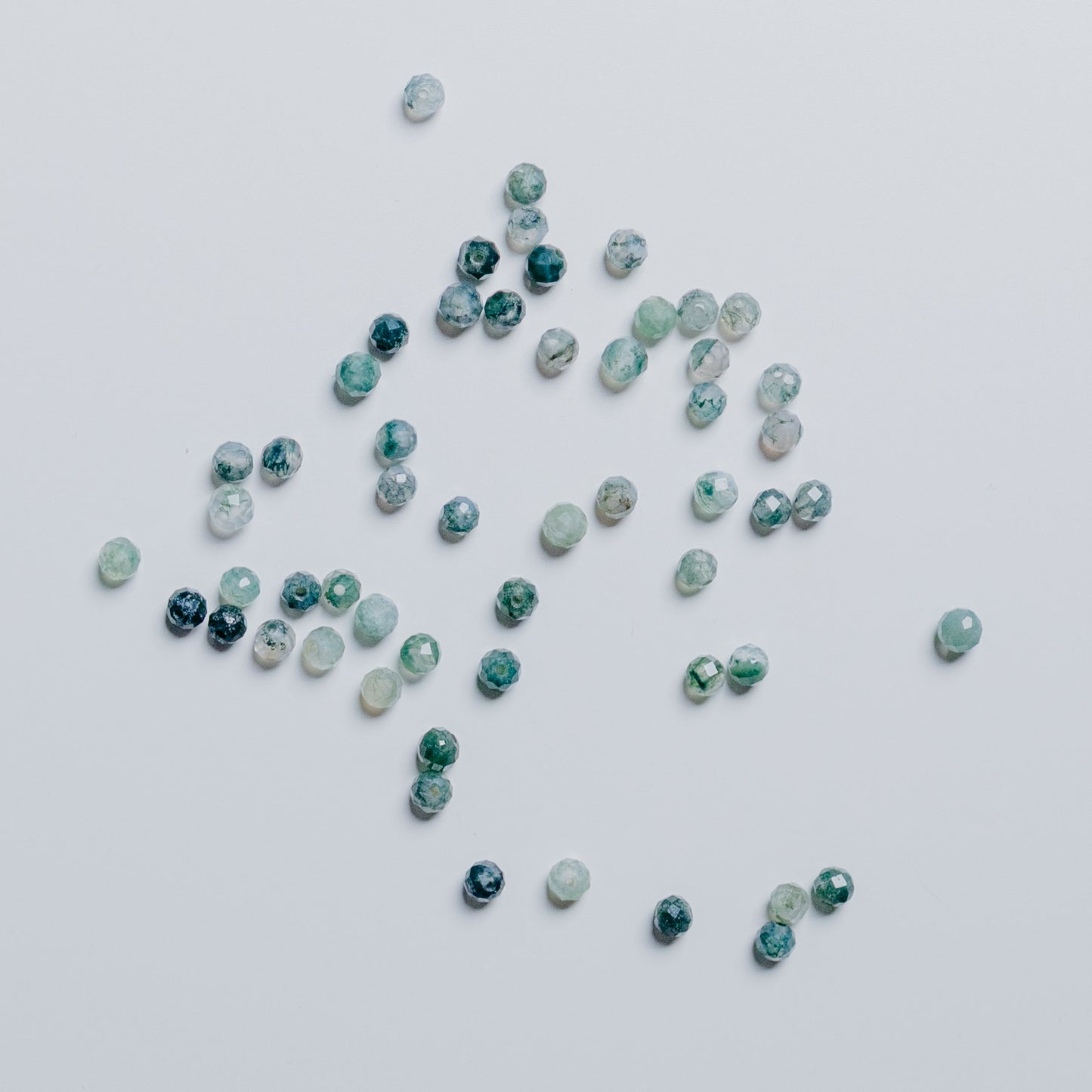 Moosachat - Perle - 4mm - facettet