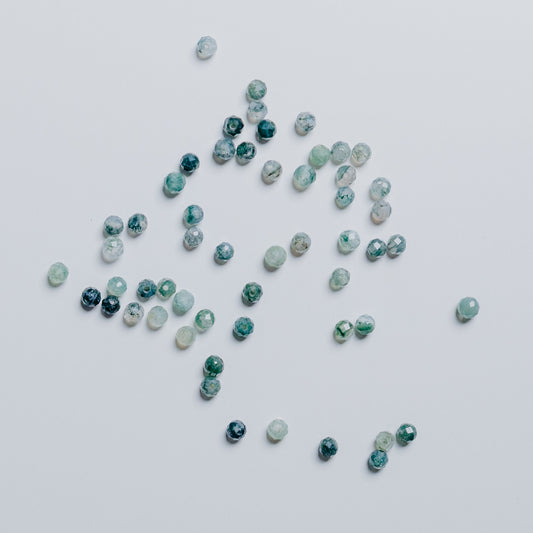 Moosachat - Perle - 4mm - facettet