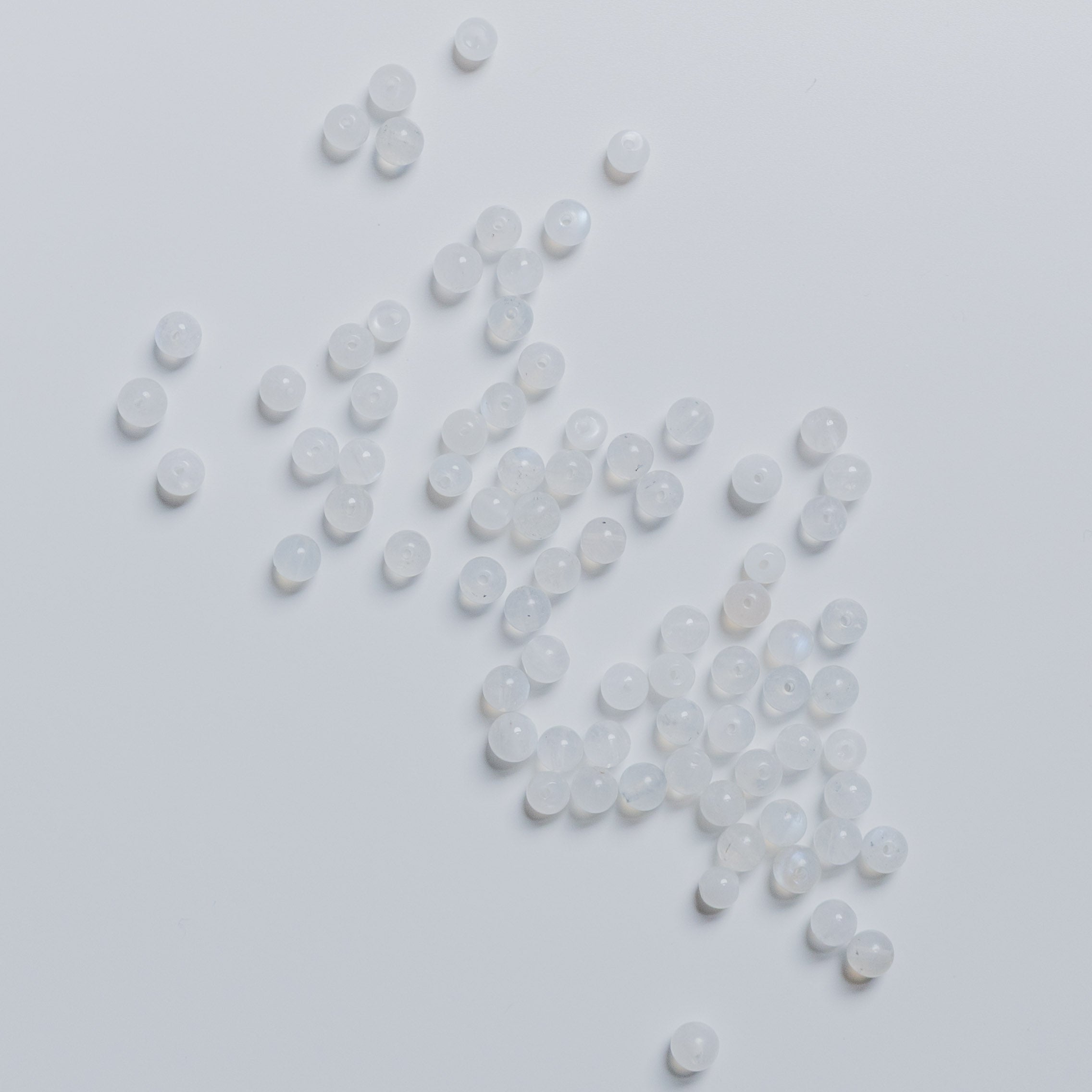 Mondstein weiß - Perle - 4mm - rund