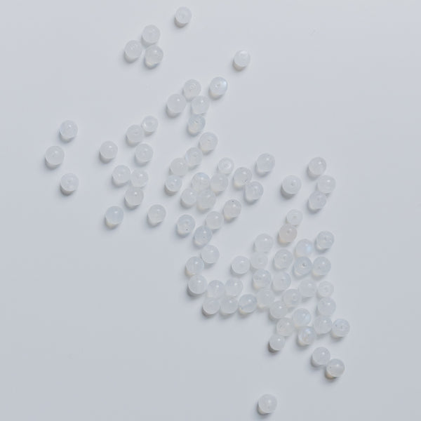 Mondstein weiß - 4mm - rund