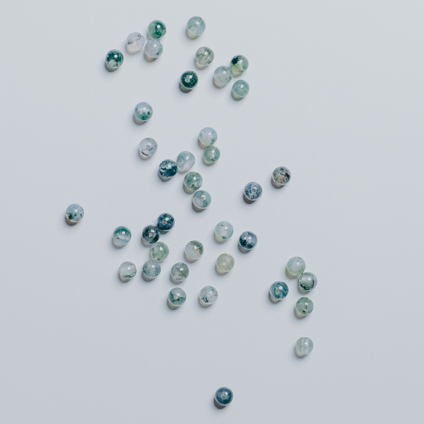 Moosachat - Perle - 4mm - rund