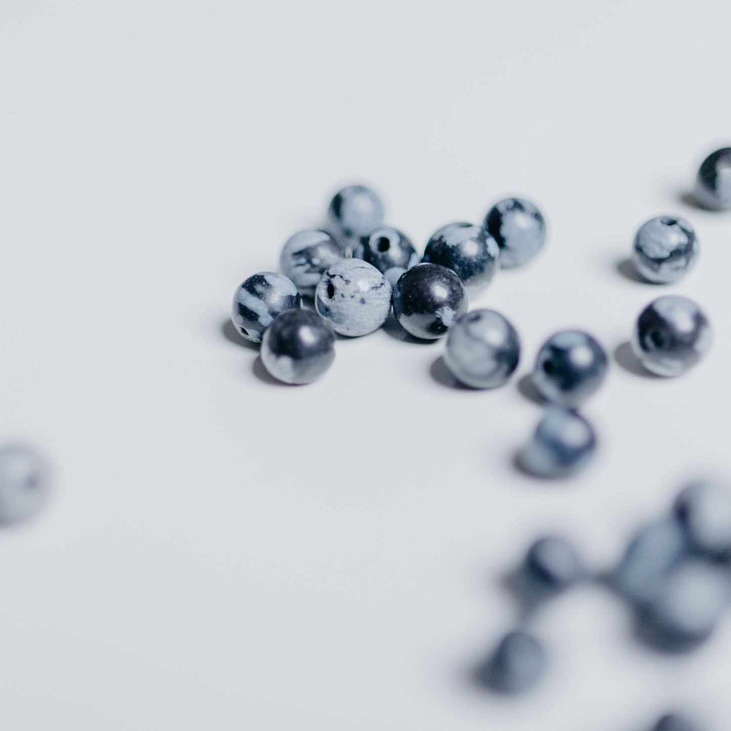 Schneeflockenobsidian - Perle - 4mm - rund