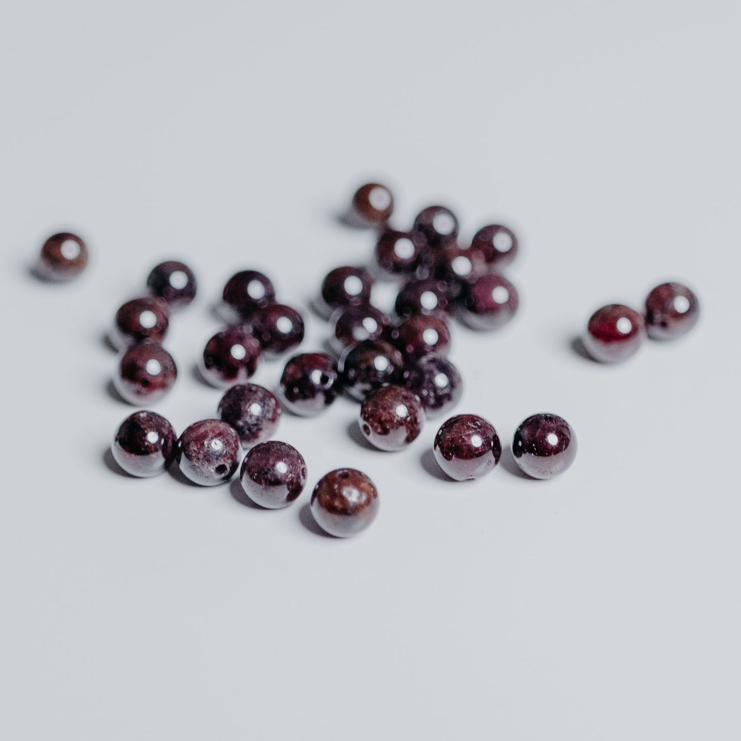 Granat - Perle - 6mm - rund