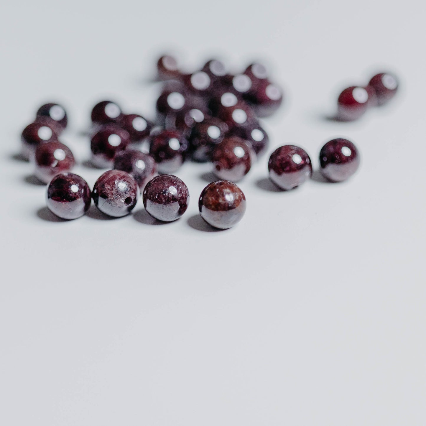 Granat - Perle - 6mm - rund