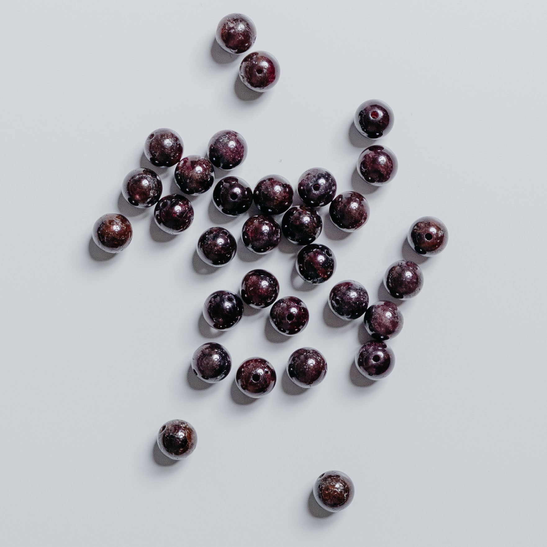 Granat - Perle - 6mm - rund