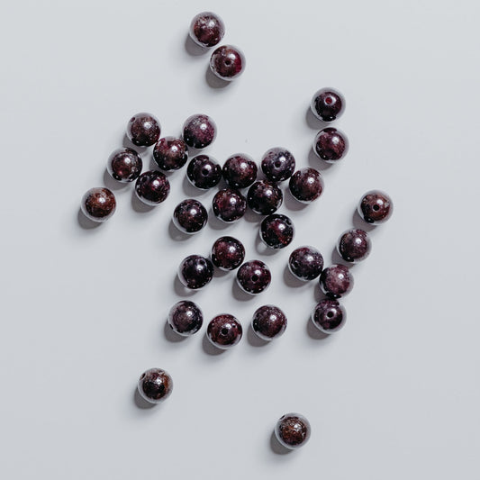 Granat - Perle - 6mm - rund