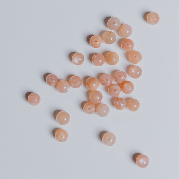 Mondstein rosé - 6mm - rund