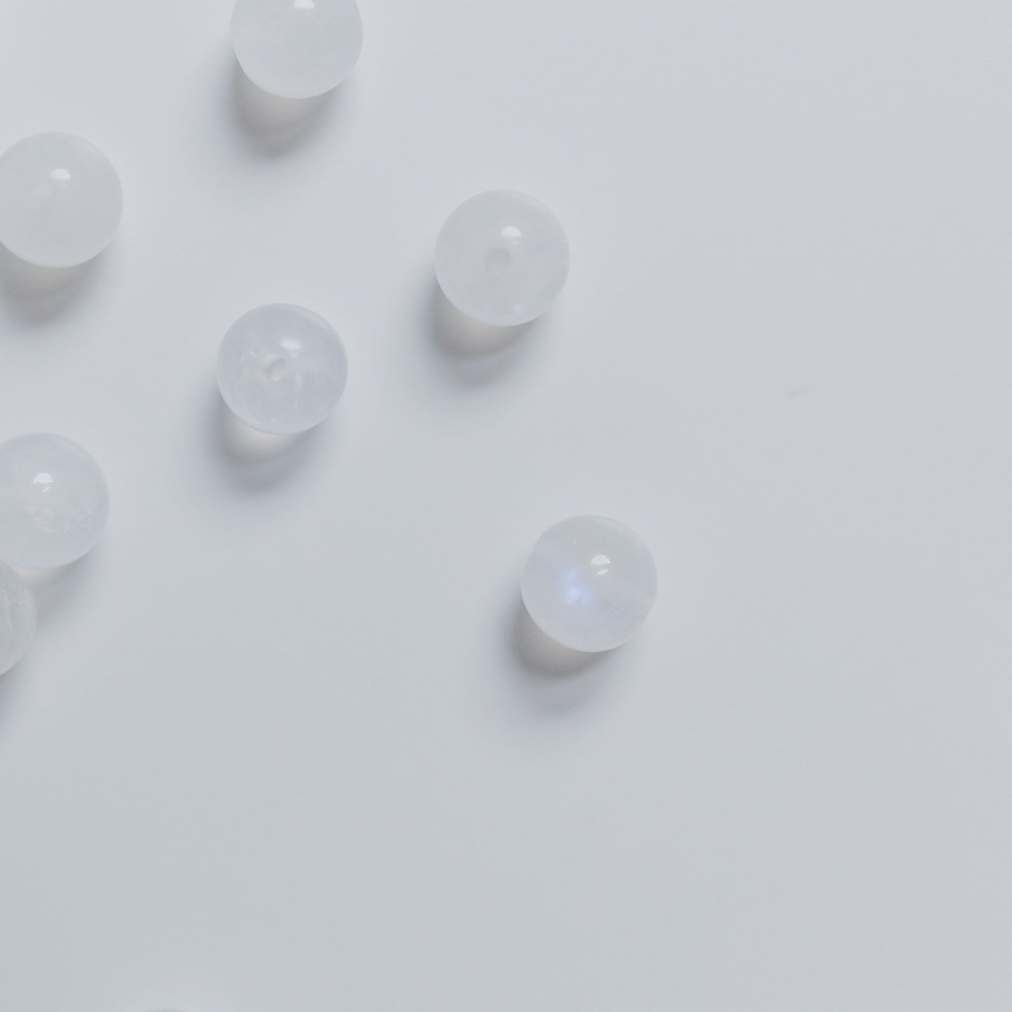 Mondstein weiß - Perle - 6mm - rund