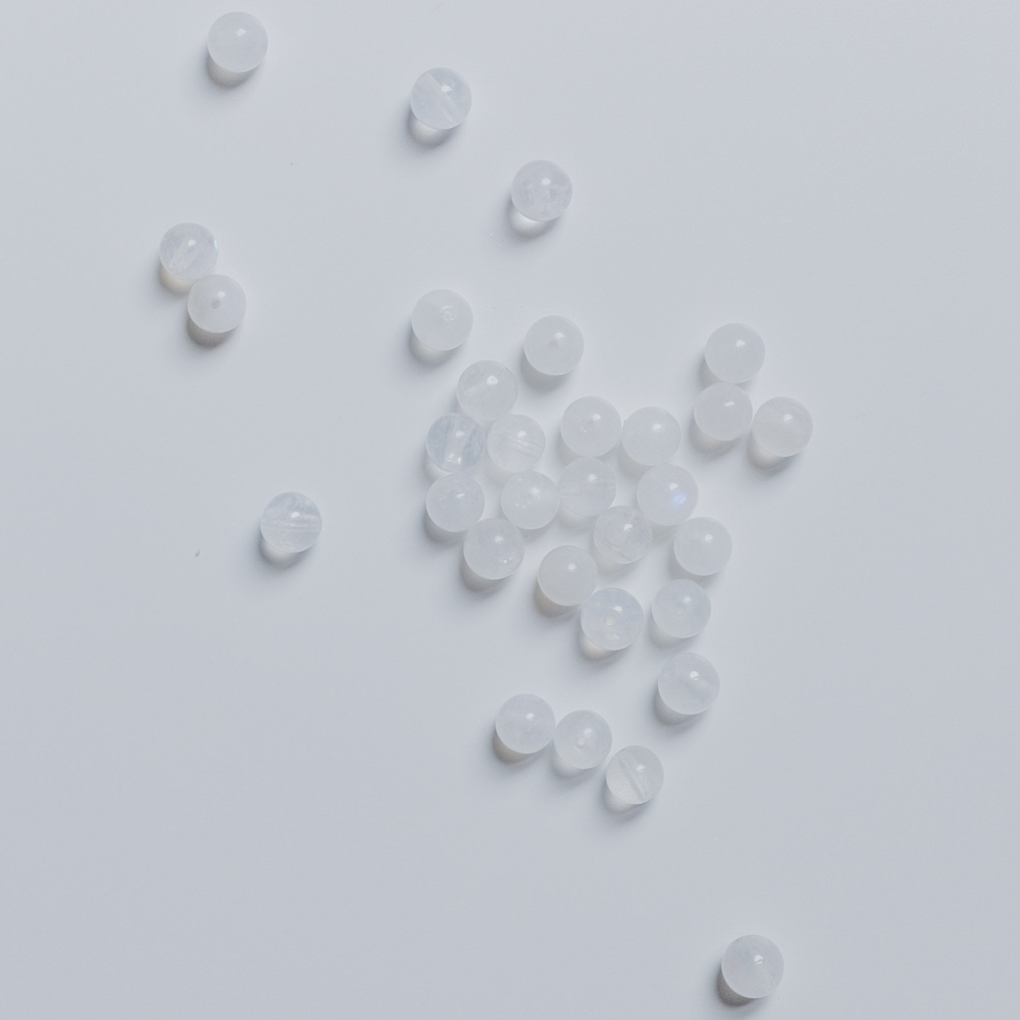 Mondstein weiß - Perle - 6mm - rund