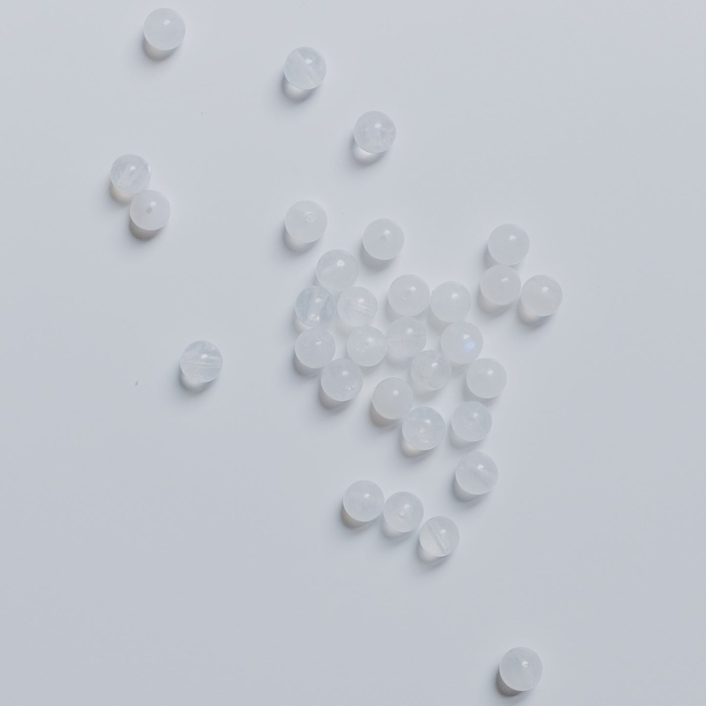 Mondstein weiß - Perle - 6mm - rund