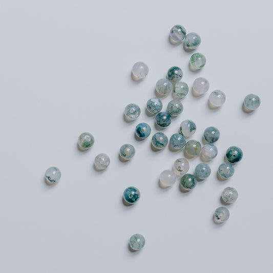 Moosachat - Perle - 6mm - rund