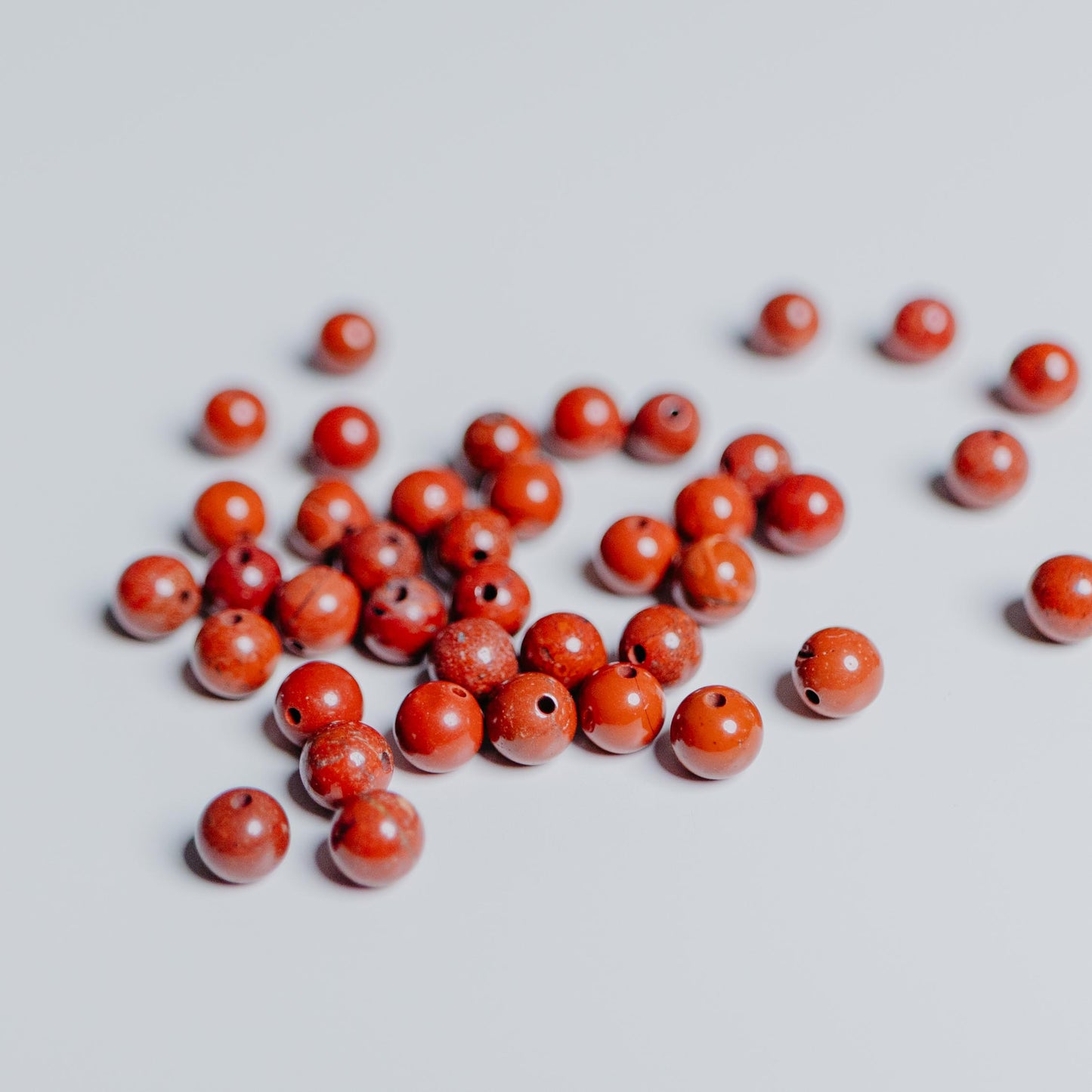 Roter Jaspis - Perle - 6mm - rund