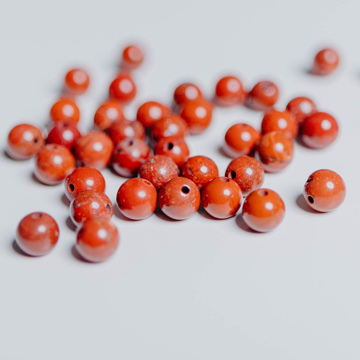 Roter Jaspis - Perle - 6mm - rund