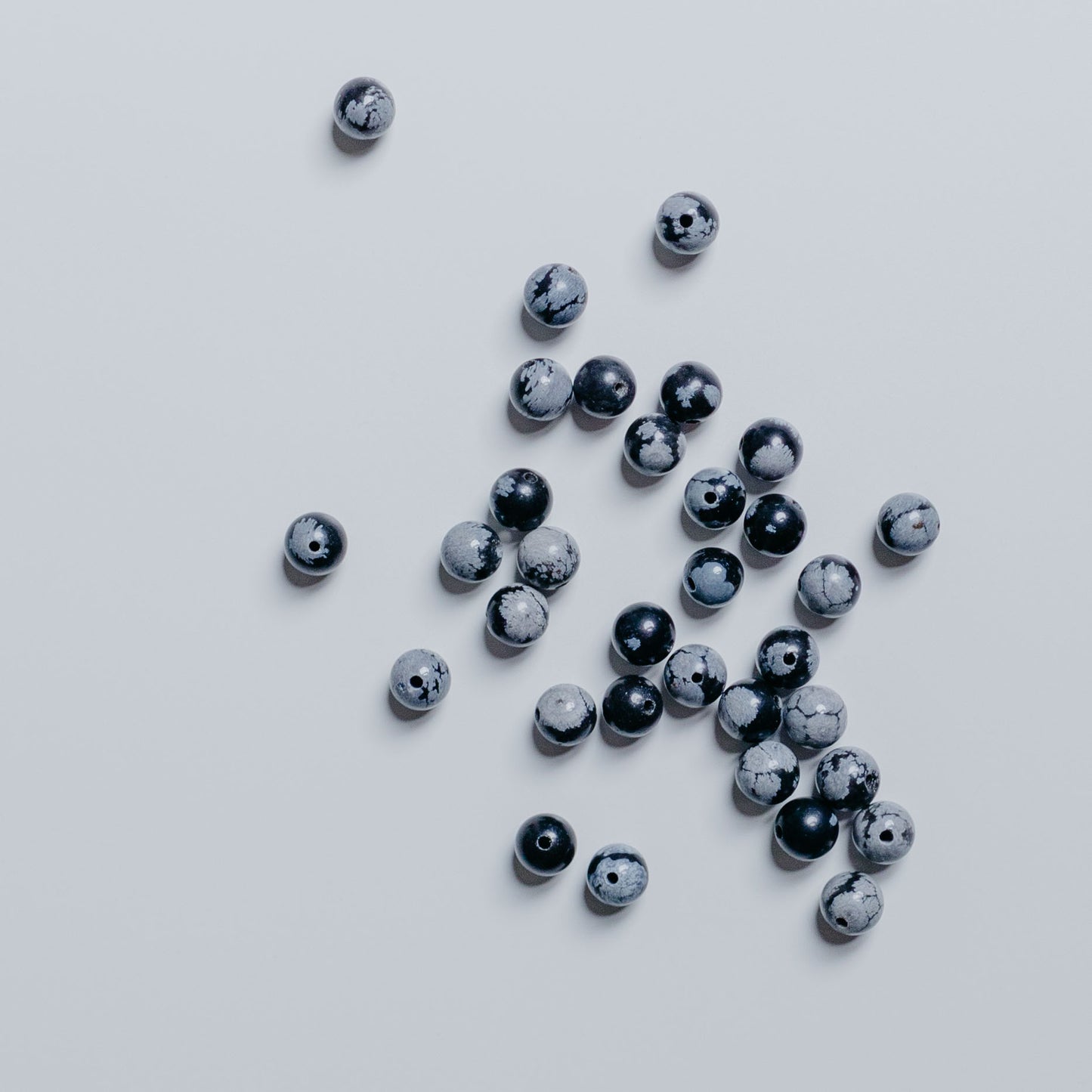 Schneeflockenobsidian - Perle - 6mm - rund