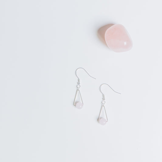 Ohrring - MONTARA - Rosenquarz