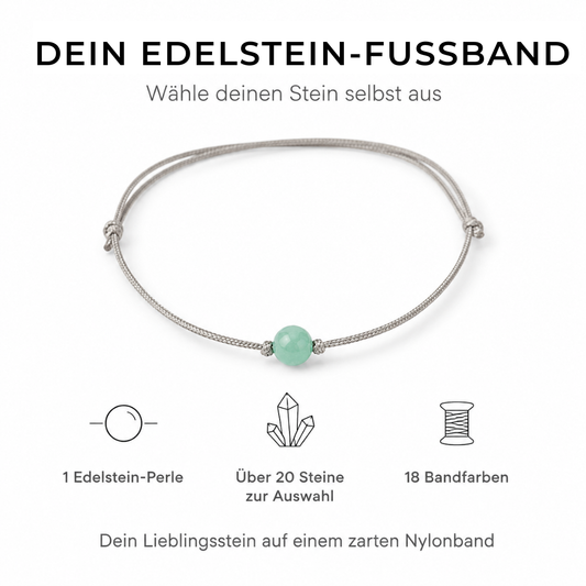 DEIN EDELSTEIN - ZART - Fußkettchen